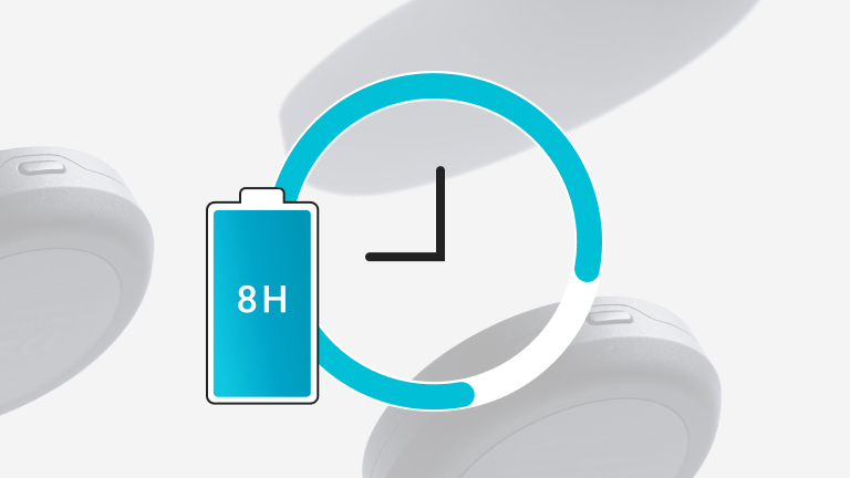 Long-term battery that can be used for about 8 hours continuously